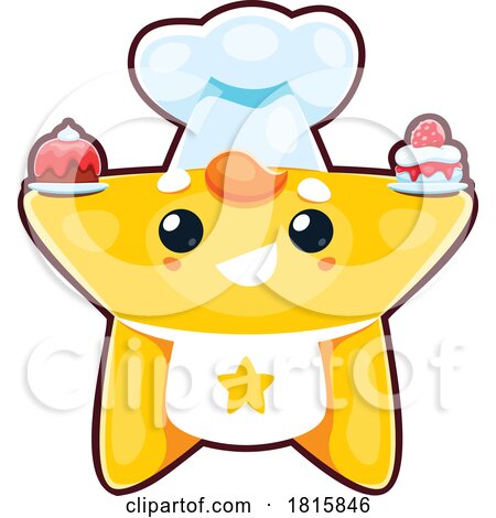 Chef Star Mascot Clipart by Vector Tradition SM