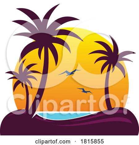 Tropical Island Travel Clipart by Vector Tradition SM