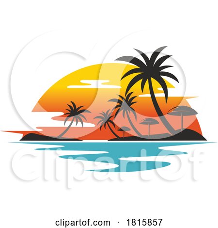 Tropical Island Travel Clipart by Vector Tradition SM