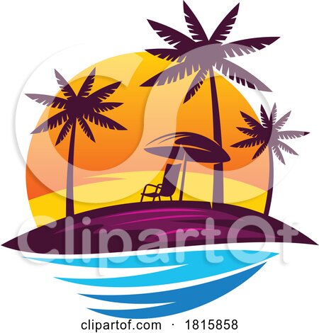 Tropical Island Travel Clipart by Vector Tradition SM