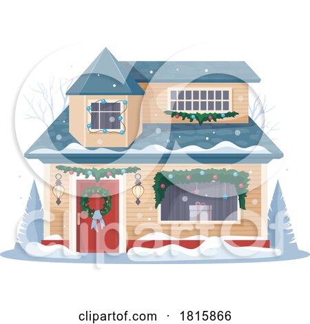 House in the Winter Clipart by Vector Tradition SM