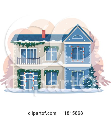 House in the Winter Clipart by Vector Tradition SM