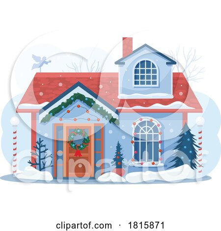 House in the Winter Clipart by Vector Tradition SM