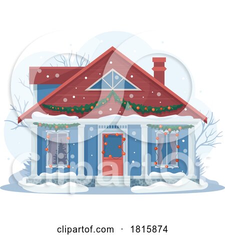 House in the Winter Clipart by Vector Tradition SM