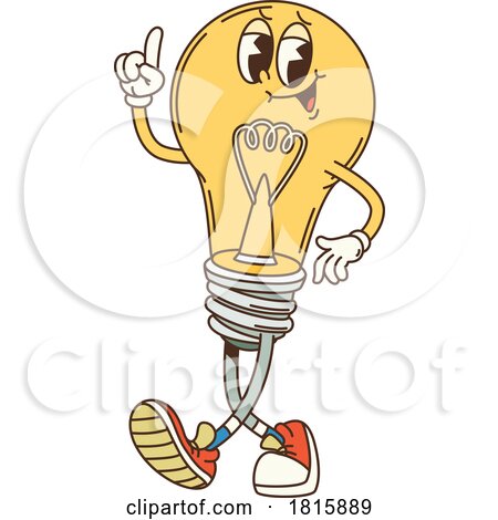 Light Bulb Mascot Clipart by Vector Tradition SM