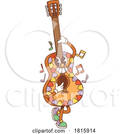 Guitar Mascot Clipart by Vector Tradition SM