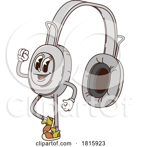 Headphones Mascot Clipart by Vector Tradition SM