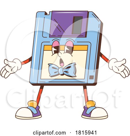 Floppy Diskette Mascot Clipart by Vector Tradition SM