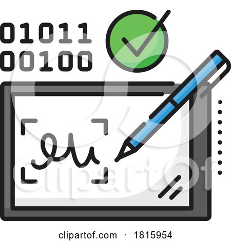 Digital Signature Icon Clipart by Vector Tradition SM