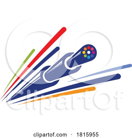 Fiber Optic Cable Logo Clipart by Vector Tradition SM