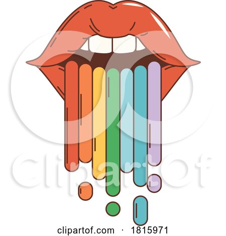 Rainbow Mouth Clipart by Vector Tradition SM