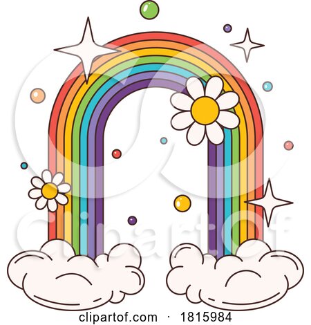 Hippie Rainbow Clipart by Vector Tradition SM