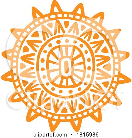 Mayan Sun Totem Clipart by Vector Tradition SM