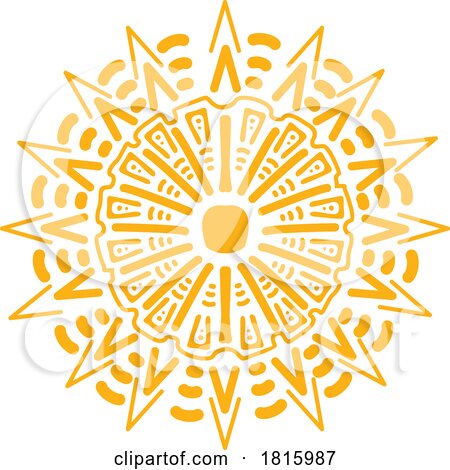 Mayan Sun Totem Clipart by Vector Tradition SM