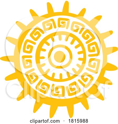 Mayan Sun Clipart by Vector Tradition SM