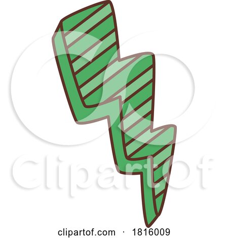 Retro Cartoon St Patricks Day Lightning Clipart by Vector Tradition SM