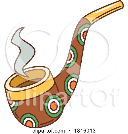 Retro Cartoon St Patricks Day Pipe Clipart by Vector Tradition SM