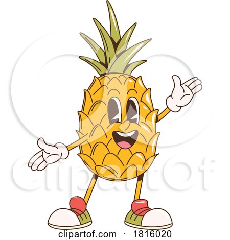 Pineapple Mascot Clipart by Vector Tradition SM