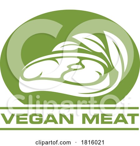 Vegan Meat Logo Clipart by Vector Tradition SM