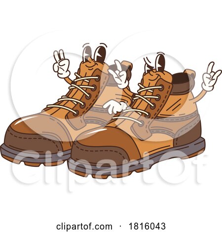 Hiking Boot Mascots Clipart by Vector Tradition SM