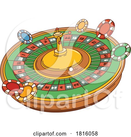 Casino Fortune Wheel Clipart by Vector Tradition SM