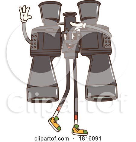 Binoculars Mascot Clipart by Vector Tradition SM