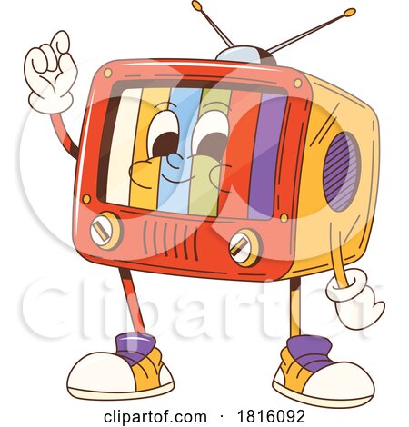 TV Mascot Clipart by Vector Tradition SM