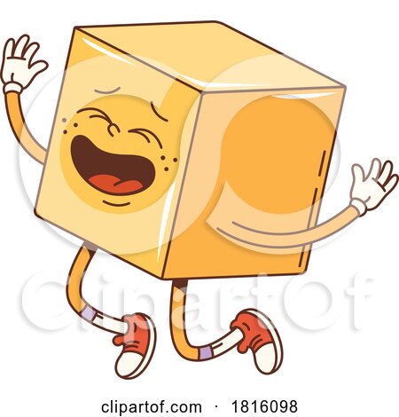 Happy Cardboard Box Clipart by Vector Tradition SM