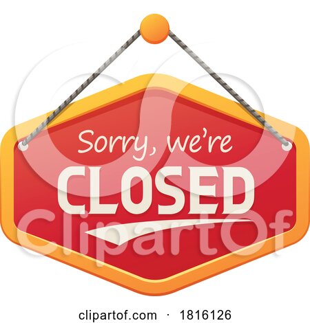 Sorry Were Closed Sign Clipart by Vector Tradition SM