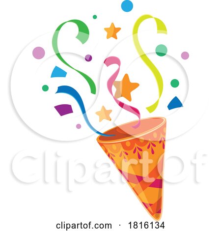 Party Popper Cone Clipart by Vector Tradition SM