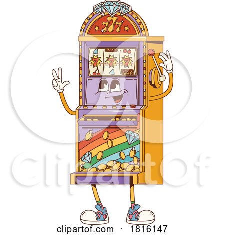 Slot Machine Mascot Clipart by Vector Tradition SM