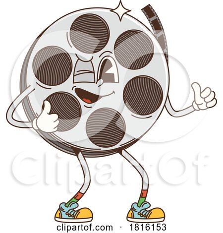 Film Reel Mascot Clipart by Vector Tradition SM