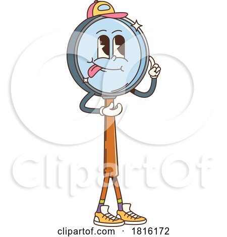 Magnifying Glass Mascot Clipart by Vector Tradition SM