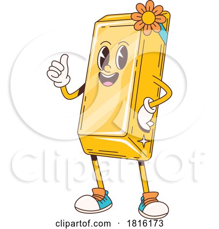 Gold Bar Mascot Clipart by Vector Tradition SM