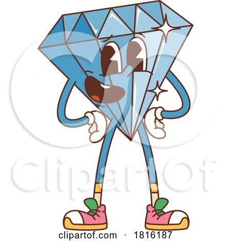 Diamond Mascot Clipart by Vector Tradition SM