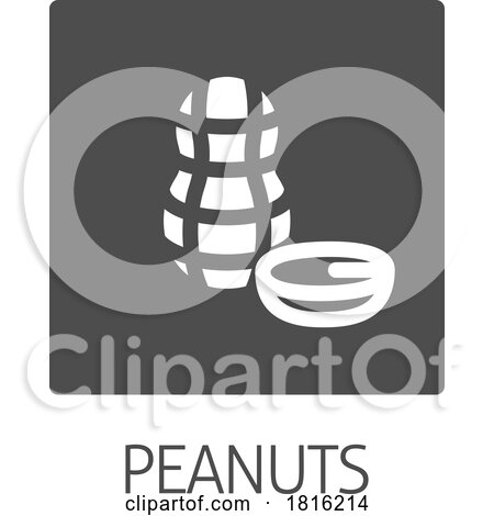 Peanut Nut Food Allergy Icon Concept by AtStockIllustration