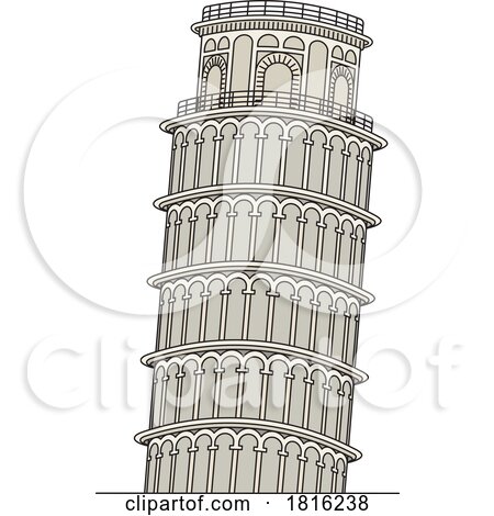 Leaning Tower of Pisa Italian Landmark by Lal Perera