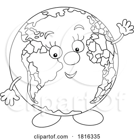 Cartoon Globe Mascot Clipart by Alex Bannykh