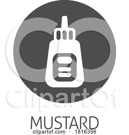 Ketchup or Mustard Sauce Bottle Food Allergy Icon by AtStockIllustration