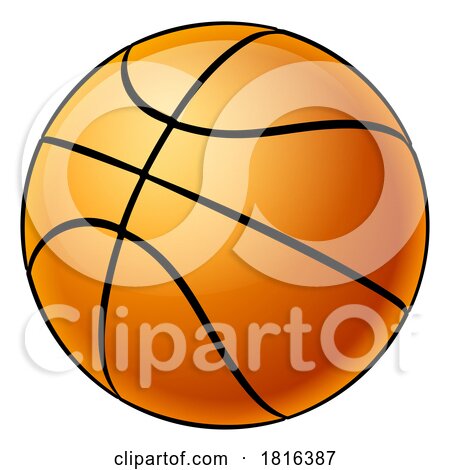 Basketball Ball Cartoon Sports Icon Illustration by AtStockIllustration