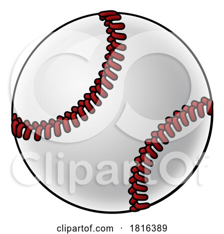 Baseball Ball Cartoon Sports Icon Illustration by AtStockIllustration