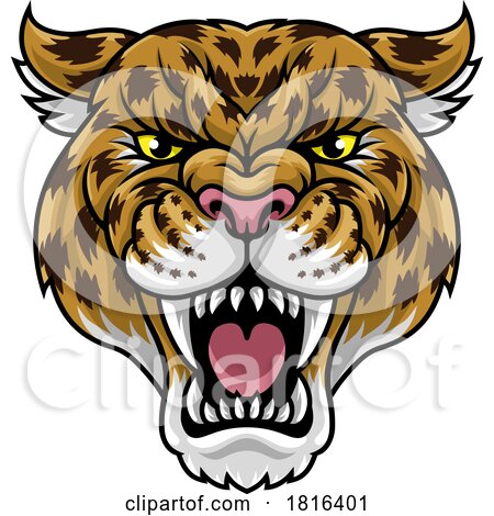 Jaguar Leopard Cheetah Panther Sports Team Mascot by AtStockIllustration