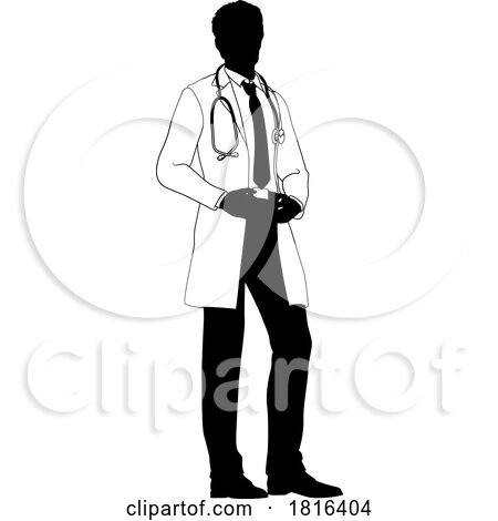 Doctor Man Medical Silhouette Healthcare Person by AtStockIllustration