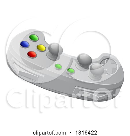 Video Gamer Cartoon Icon Game Gaming Controller by AtStockIllustration