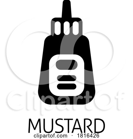 Ketchup or Mustard Sauce Bottle Food Allergy Icon by AtStockIllustration