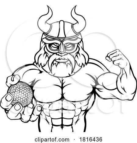 Viking Golf Sports Mascot by AtStockIllustration