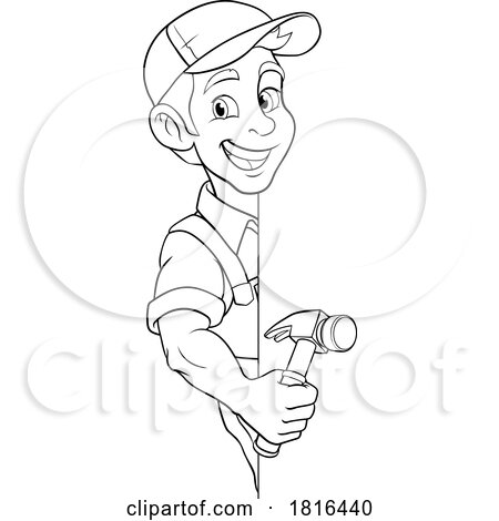 Hammer Carpenter Construction Builder Handyman by AtStockIllustration