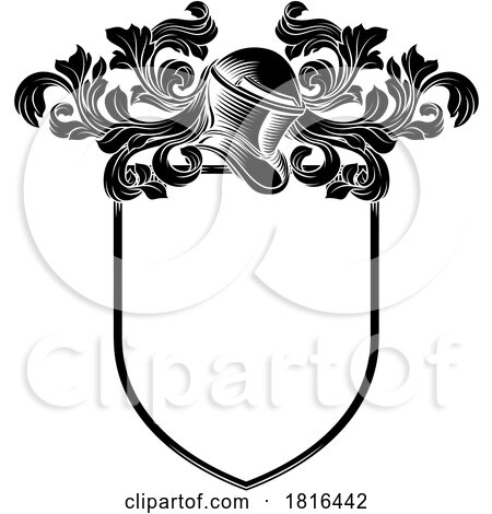 Coat of Arms Crest Knight Family Shield Heraldry by AtStockIllustration