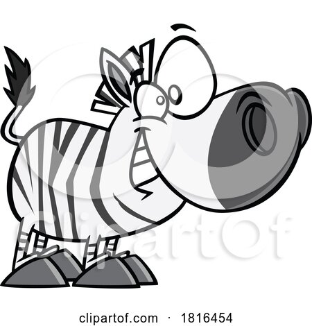 Cartoon Happy Baby Zebra Licensed Clipart by toonaday