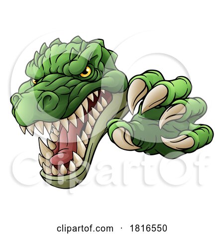 Dinosaur Crocodile Alligator Lizard Sports Mascot by AtStockIllustration